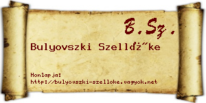 Bulyovszki Szellőke névjegykártya